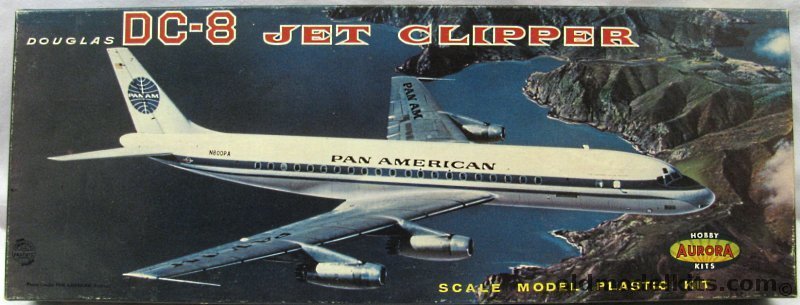 Aurora 1/103 Douglas DC-8 Jet Clipper - Pan Am Airlines, 386-249 plastic model kit